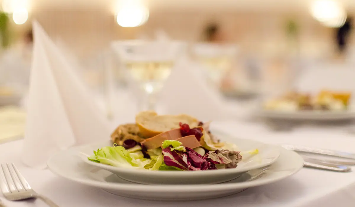 Stock Image of a Catered Salad on a Table