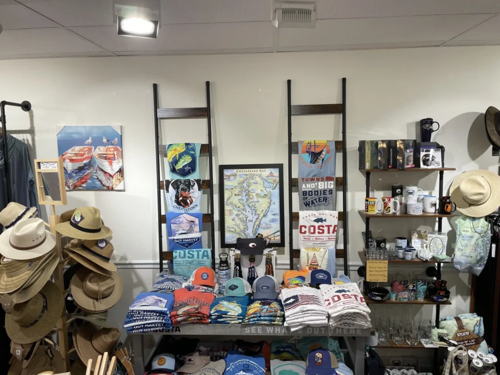 Interior of Jerry Moe's a menswear shop in Chestertown Maryland