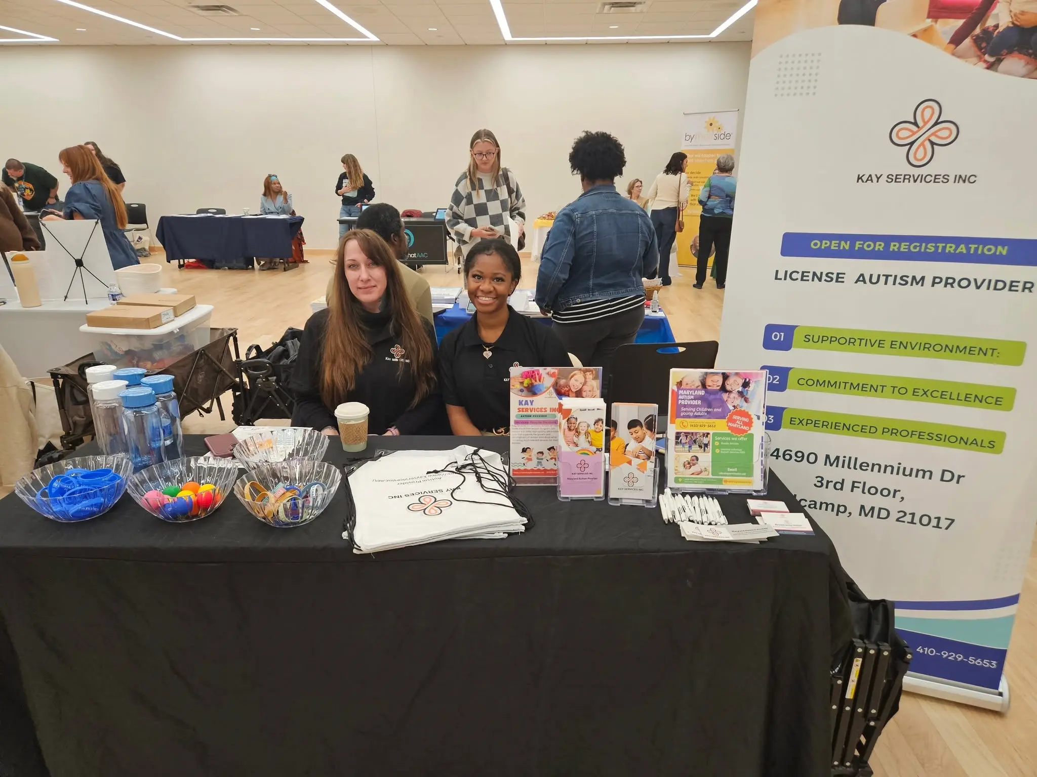 Kay Services staff at a booth